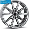 Borbet LX18 black glossy rim red 8x18 ET44 - LK5/112 ML57.1 Alufelge rot