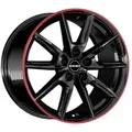 Borbet Lx18 Black Glossy Rim Red 8x18 ET 44 5/112 Alufelge Rot