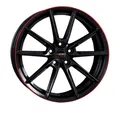 Borbet LX 8,0x18 ET44 black glossy rim red Alufelge