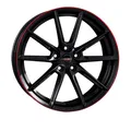 4x Borbet LX 8,0x18 ET44 black glossy rim red Alufelge