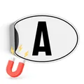 Finest Folia Länderkennzeichen Magnetfolie UV-Druck nach DIN Norm 17,5x11,5cm Kennzeichen Magnet Schild für Auto LKW Wohnmobil Bus wetterfest magnetisch RV005 (30 Österreich, Magnetfolie)