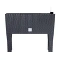 Blumentopf Blumenkasten mit Füßen Blumenkübel Rattan Bewässerung 60cm Anthrazit