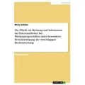 Die Pflicht zur Beratung und Information der Discount-Broker bei Wertpapiergeschäften unter besonderer Berücksichtigung der einschlägigen Rechtsprechu