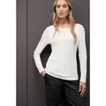 STREET ONE Langarmshirt Style Lanea mit U-Boot Ausschnitt weiß 36 EU