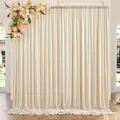 Beige Vorhang 3x3 m Hochzeit Party Hintergrund Polyester