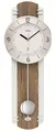 AMS -Funkuhr Nussbaum 60cm- 5292 Moderne Wanduhr mit Funkwerk, Funkuhr, batterie