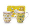 Pip Studio 4 Tassen XL Lily & Lotus | Yellow