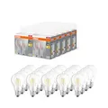 Osram BASE CLASSIC A FIL 40 LED-Lampe mit Sockel E27, klassische Kolbenform, Doppelpack, 4W, 470lm, 2700K, warmweißes Licht, geringe Wärmeentwicklung, lange Lebensdauer, energiesparend,20-Pack