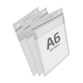 REIF Hamburg 16320 Prospekthüllen A6, 100 Stück aus PP genarbt Stärke 0,120 mm, Dokumentenhülle Querformat mit Klappe, dokumentenecht, Made in Germany