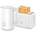 autolock Frühstücks-Set Wasserkocher Toaster Set mit 1,5L Wasserkocher und 2, Toastscheiben Frühstücksset 2200W weiß