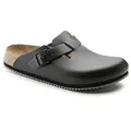 Birkenstock Clog Boston Super Grip, Naturleder, schwarz, Weite normal, Größe 38