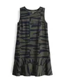 OPUS Damen Minikleid | Printkleid WENOLA Jungle mit angesetztem Volant Olive Leaf, 36