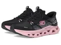 Skechers Glide-Step Altus Fast LaneSneaker für Damen, Schwarzes Netzgewebe mit malvenfarbenem Besatz, 36 EU