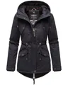 Marikoo Winterjacke Manolya stylischer Kurzmantel mit weichem Teddyfell-Futter