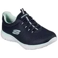 Skechers SUMMITS Slip-On Sneaker Freizeitschuh, Komfortschuh mit stoßdämpfender Zwischensohle blau 37 EU