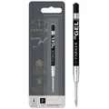 Parker Gelstift 0,5 mm feine Spitze schwarz QUINK Tinte Modell-Nr. 1 Stk