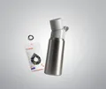 AIR UP Trinkflasche aus schwarzem Stahl, 850 ml + 3 Pods mit Wassermelonen-Geschmack, 1 Pod