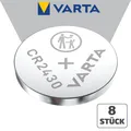 8x Varta CR2430 CR 2430 Batterien 3 V Lithium Industrieware Bulk Knopfzelle