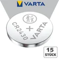 15x Varta CR2430 CR 2430 Batterien 3 V Lithium Industrieware Bulk Knopfzelle