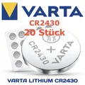 Varta CR2430 Knopfzellen Lithium Knopfzellen Knopfbatterien CR2430 20 Stück