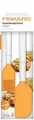 Fiskars Back-Set, 2-teilig, Küchenutensilien, Functional Form, Teigschaber mit Silikonkopf, Länge: 27,5 cm, Silikonpinsel, Länge: 19 cm, Kunststoff/Silikon, Orange/Weiß, 1023616