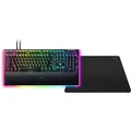 Razer BlackWidow V4 Pro Gaming Tastatur Bundle - Gaming Tastatur mit Razer Green Switches, multifunktionalen Tasten, Armauflage inkl. Gigantus Mauspad