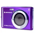 AGFA PHOTO Realishot DC5200 - Kompaktes Digitalkamera, 21MP, 2,4” LCD-Bildschirm, 8x Digitalzoom, HD 720p Video, Lithiumbatterie, SD-Karten, Szenenmodi - Violett