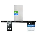 KKT KOLBE Dunstabzugshaube 90 cm | Wandhaube | Umluft | Abluft | Edelstahl | schwarzes Glas | WLAN | Nachlaufautomatik | SensorTouch Bedienung | FLAT9006ED