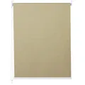 Rollo HWC-D52, Fensterrollo Seitenzugrollo Jalousie, 100x160cm Sonnenschutz Verdunkelung blickdicht beige