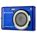 AGFA PHOTO Realishot DC5200 - Kompaktes Digitalkamera, 21MP, 2,4” LCD-Bildschirm, 8x Digitalzoom, HD 720p Video, Lithiumbatterie, SD-Karten, Szenenmodi - Blau
