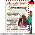 UOOYAA Personalisierte Kuscheldecke An unsere Tochter von Eltern, Deutsche Mama