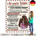 UOOYAA Personalisierte Kuscheldecke An unsere Tochter von Eltern, Deutsche Mama