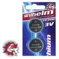 2 x CR2430 WILHELM Lithium Knopfzelle 3V 270mAh ø24,3x3,0mm Batterie DL 2430