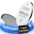 2 x Wilhelm CR2430 Lithium Knopfzelle 3V Blister Batterie CR 2430 DL2430