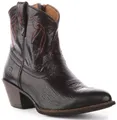 ARIAT Darlin Vollleder Kurz Cowboy Damen Stiefel IN Schwarz UK 3 - 9