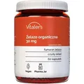 Vitaler's organisches Eisen 30 mg - 60 Kapseln, Vegan, 2 Monate Nahrungsergänzung Keine Konservierungsstoffe, reine Zusammensetzung