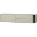Livetastic Lowboard Settle down, Grau, Holz, Kiefer, 1 Fächer, 2 Schublade(n) Schubladen, 200x45x44 cm, stehend, Holzmöbel, Kleinmöbel Holz, Holzkommoden, Lowboards Holz