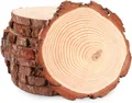 8 Stück Holzscheiben 16-17CM Baumscheiben Holzscheiben zum Basteln Holz Log Sche