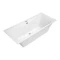 V&B Rechteck-Badewanne Squaro Edge 12 Duo 170x75cm, weiß, Ablauf mittig