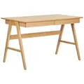 BELIANI Schreibtisch heller Holzfarbton 120 x 70 cm zwei Schubladen robuste Holzbeine Modernes Design Praktisch Funktional Pflegeleicht - Braun