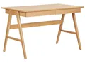 Schreibtisch mit zwei Schubladen in hellem Holzfarbton 120 x 70 cm Sheslay