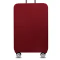 YianBestja Elastisch und Einfarbig Kofferhülle Koffer Abdeckung Schutzhülle Kofferschutzhülle Kofferbezug Luggage Gepäck Cover mit Band und Klettverschluss (Weinrot, M (22-24 Zoll))