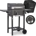 Berdsen BD-892 schwarzer Holzkohlegrill mit Abdeckung - Grau/Schwarz