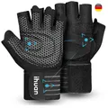 Belüftete Fitness Handschuhe mit Handgelenkband Unterstüzung Herren Frauen
