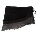 Guru-Shop Minirock Goa Cacheur mit Spitze, Minirock, Wickelrock.. alternative Bekleidung schwarz S