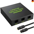 Optic SPDIF Toslink Splitter Audio Verteiler unterstützt LPCM 2.0 DTS Dolby-AC3