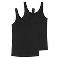 Uncover by Schiesser Damen Unterhemden mit Breiten Trägern (DE/NL/SE/PL, Alphanumerisch, M, Regular, Regular, 2 x schwarz)