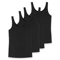 Uncover by Schiesser - Damen - Trägertop - 4er Pack (M Schwarz)