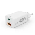 Hama Schnellladegerät USB (Ladegerät mehrfach, USB C, USB A, Handy Tablet Laptop Universal Ladegerät, Netzstecker USB Schnellladen, USB C Netzteil, Power Delivery/Quick Charge 3.0, GaN Charger, 45 W)