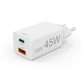 Hama Schnellladegerät, 1x USB-C PD, 1x USB-A QC, Mini-Ladegerät, 45 W, USB-Ladegerät